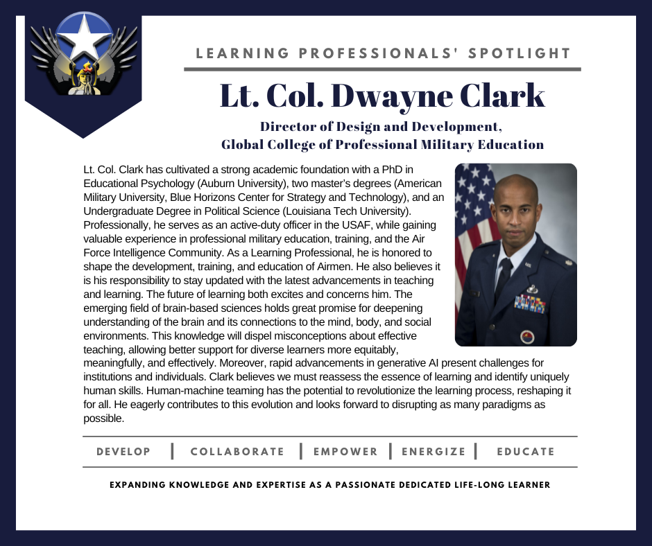 LP Spotlight May '23 - Lt Col Dwayne Clark